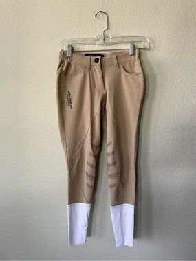 Aztec Diamond Supply Co. Beige & White Equestrian Riding Pants Women's Size 0